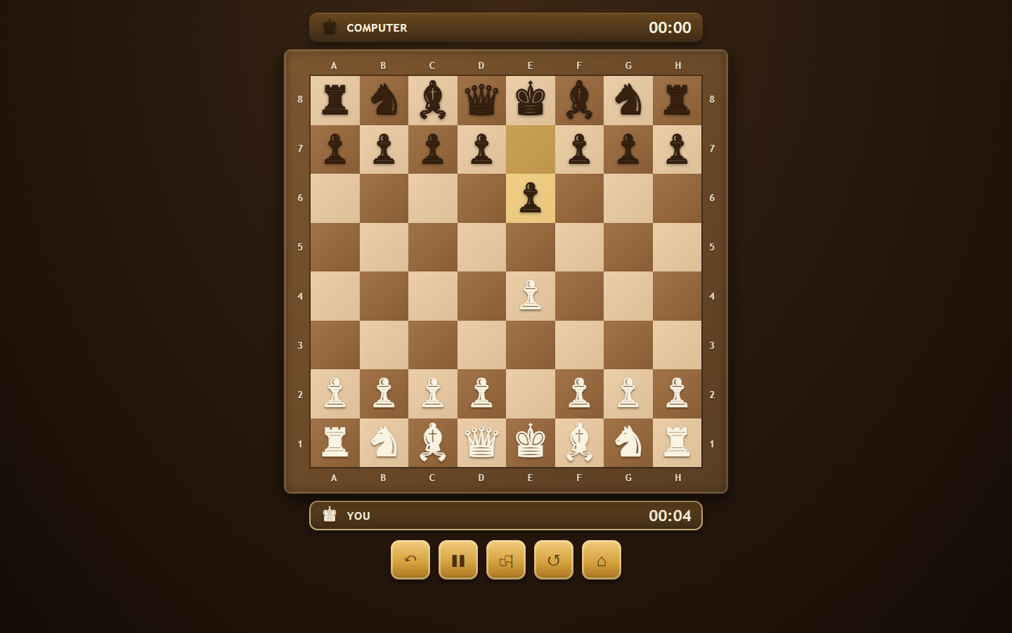 Chess Game active computer match